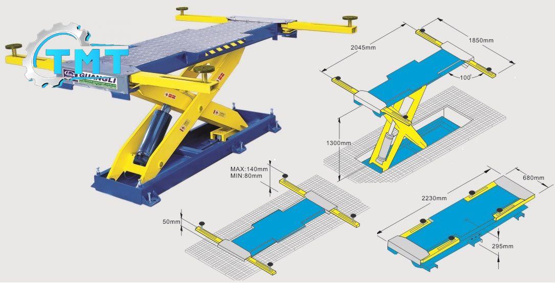 Cầu nâng cắt kéo thu gon GL 1001 chất lượng