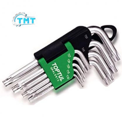 Bộ Chìa Lục Giác đầu Sao 9 Món Ngắn Toptul Gaal0913 Bộ chìa lục giác đầu sao 9 món ngắn TOPTUL GAAL0913