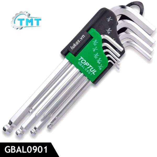 Bộ Lục Giác đầu Bi 9 Món Toptul Gbal0901 Bộ lục giác đầu bi 9 món TOPTUL GBAL0901
