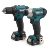 Bộ máy khoan vặn vít Makita CLX205SX2 2 Bộ máy khoan vặn vít Makita CLX205SX2