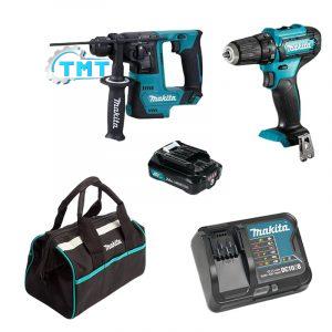 Makita Combo 1 – 2 Máy Khoan + Pin + Sạc + Túi Dụng Cụ