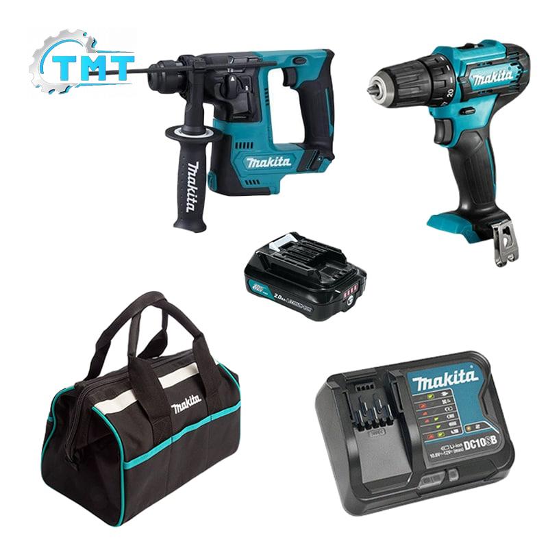 Makita Combo 1 – 2 Máy Khoan + Pin + Sạc + Túi Dụng Cụ Makita Combo 1 – 2 Máy Khoan + Pin + Sạc + Túi Dụng Cụ
