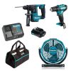 Makita Combo 3 – 2 Máy Khoan + Quạt + Pin + Sạc + Túi Dụng Cụ