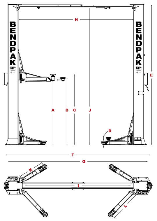 Thong số kỹ thuật cầu nâng bendpak XPR-10S