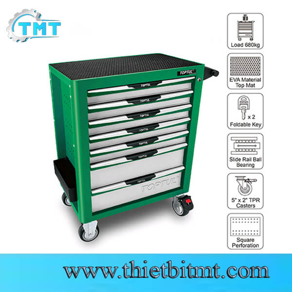 Tủ đồ nghề 7 ngăn Toptul 275 chi tiết - Model GCAJ0042