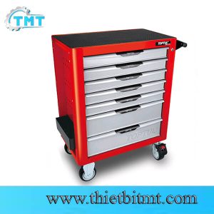 Tủ đồ nghề sửa chữa 7 ngăn 261 chi tiết Toptul màu đỏ GE-26118