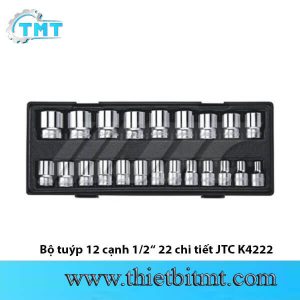 Bộ tuýp 12 cạnh 1/2 22 chi tiết JTC K4222