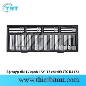 Bộ tuýp dài 12 cạnh 1/2 17 chi tiết JTC K4172