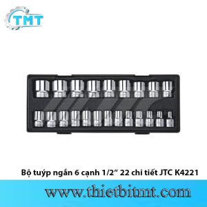 Bộ tuýp ngắn 6 cạnh 1/2 22 chi tiết JTC K4221