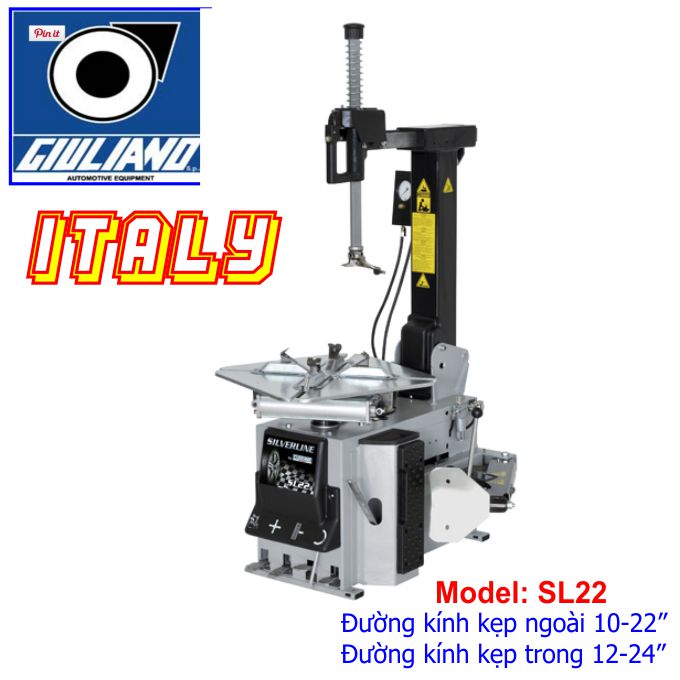 Máy ra vào lốp giuliano sl22 italy sản xuất, máy tháo vỏ italy sản xuất tại italy