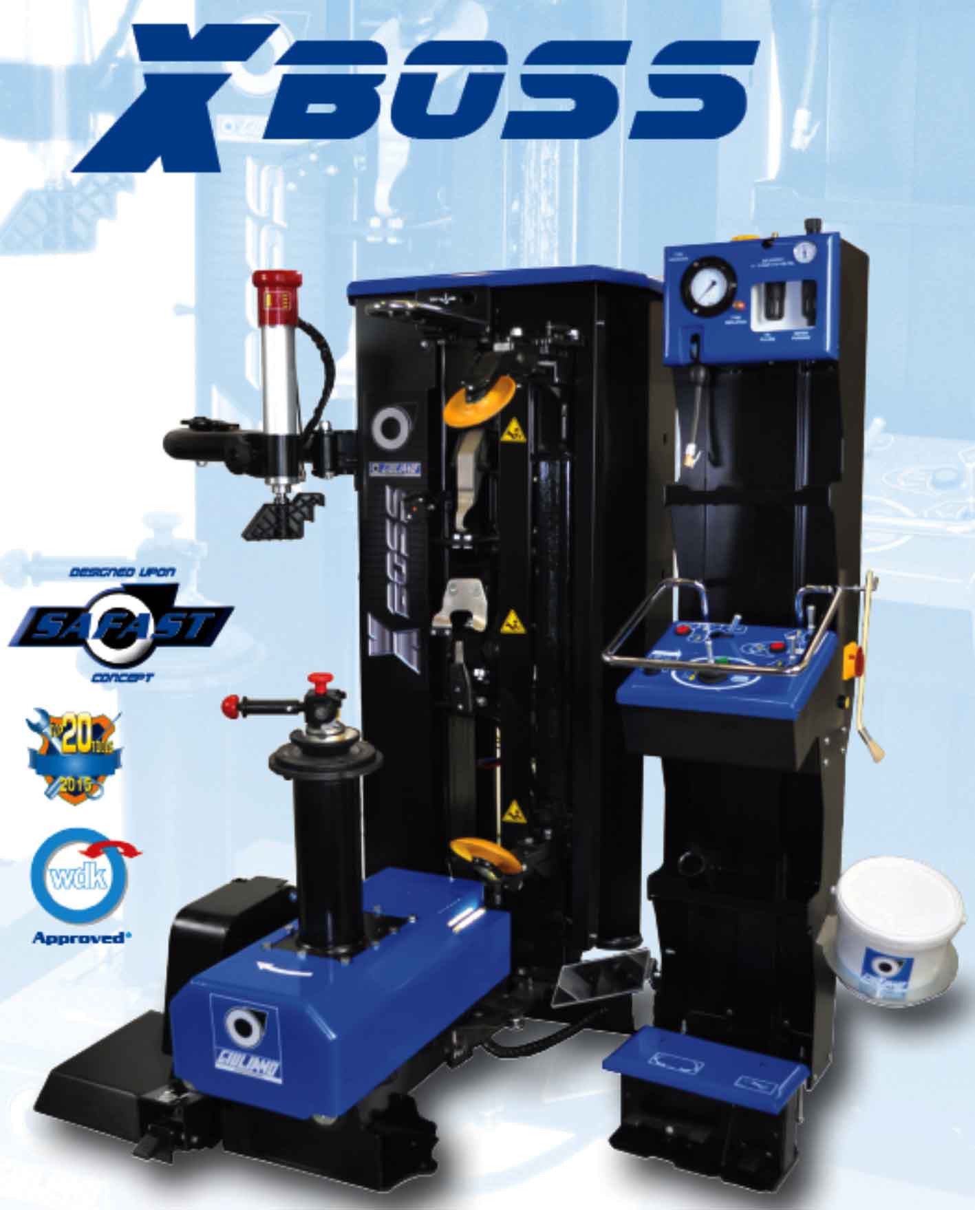 máy ra vào lốp tự động italy, máy tháo vỏ tự động italy, máy ra vỏ tự động X-BOSS, Máy làm lốp tự động Italy