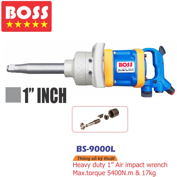 Sung van bu long, Súng vặn bulong BOSS, Súng xiết bulong BOSS BS-6800L, Dụng cụ vặn bulong, Dụng cụ khí nén BOSS