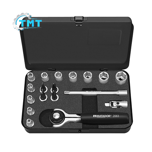 2110_9181_2a550ef2f796452b8dd0ef081e049e84_1024x1024 1/4'' Bộ tuýp lục giác hệ mét 18 chi tiết Matador 2110 9182