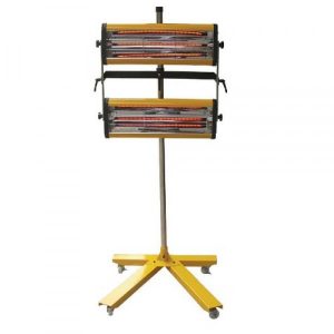 Đèn sấy hống ngoại sóng ngắn 2000 W di động, 2 bóng