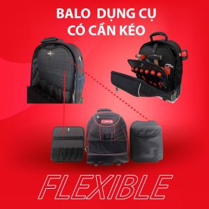Balo dụng cụ có cần kéo 36cm