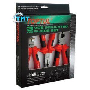 Bộ kìm điện 3 chi tiết cách điện 1000V Toptul GAAE0301