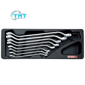 Bộ Cờ lê 2 đầu vòng 45độ - 8 món Toptul GAAT0808 Bộ Cờ lê 2 đầu vòng 45độ - 8 món Toptul GAAT0808