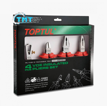 Bộ kìm cách điện 4 món Toptul GAAE0406 1000V Bộ kìm cách điện 4 món Toptul GAAE0406 1000V