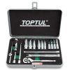 Bộ tuýp bông loại bóng 1/4" 18 món Toptul GCAD1817 1 Bộ tuýp bông loại bóng 1/4