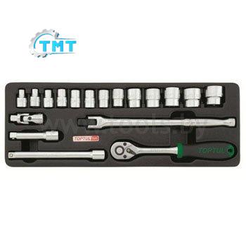 Bộ túyp vặn ốc 18 món Toptul GCAT1808 Bộ túyp vặn ốc 18 món Toptul GCAT1808