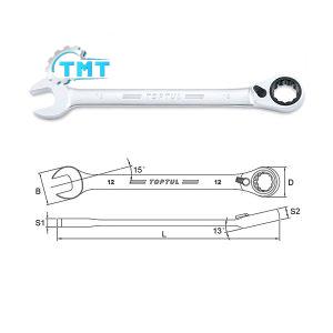 Cờ lê vòng miệng tự động 15° TOPTUL ABAF2222