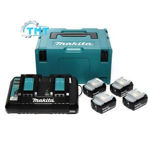 Bộ 4 pin sạc MKP3PT184 Makita 18V 5Ah (BL1850Bx4,DC18RDx1) 191G91-5
