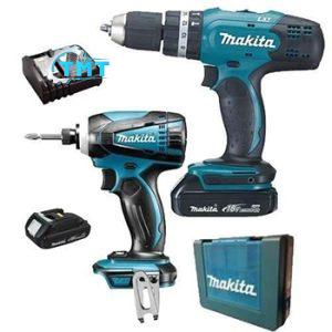 Bộ máy khoan bắt vít dùng PIN Makita DLX2022 (DDF453+DTD146) (18V)