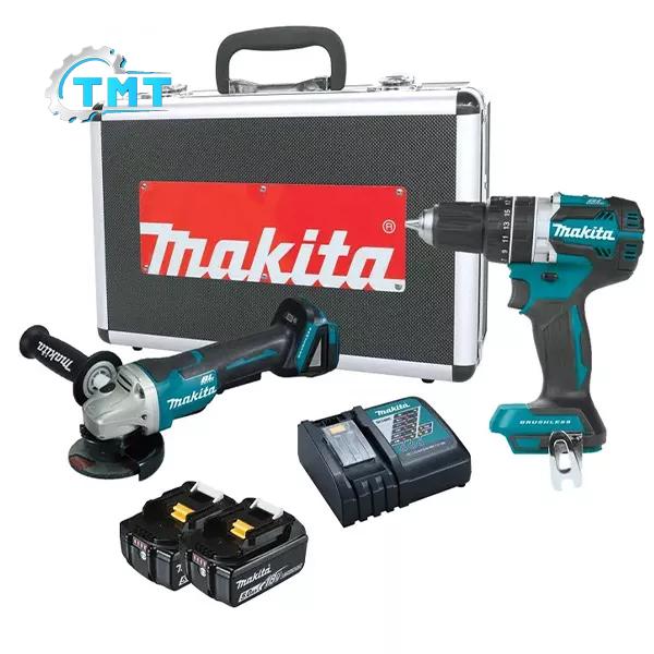 Bộ máy khoan và máy mài Makita (DHP484+DGA408) DLX2215TX2 Bộ máy khoan và máy mài Makita (DHP484+DGA408) DLX2215TX2