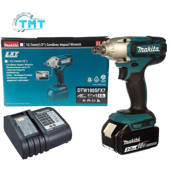 Máy siết bu lông Makita DTW190SFX7 dùng pin (12.7MM) (18V) Máy siết bu lông Makita DTW190SFX7 dùng pin (12.7MM) (18V)