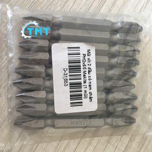 Mũi vặn vít 2 đầu PH2x65mm có nam châm Makita D-31653