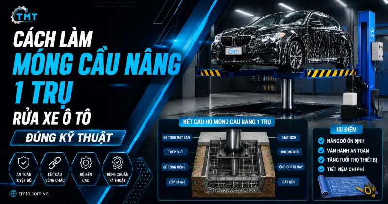 Cách Làm Móng Cầu Nâng 1 Trụ Rửa Xe Ô Tô Đúng Kỹ Thuật 8 Cách Làm Móng Cầu Nâng 1 Trụ Rửa Xe Ô Tô Đúng Kỹ Thuật