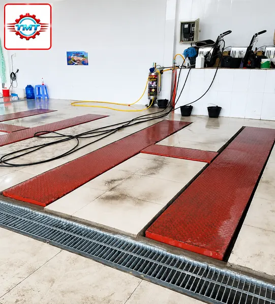 Cầu Nâng Ô Tô 1 Trụ Việt Nam Bàn Chữ H Lắp Âm Nền|TMTC 6 cau nang 1 tru chu h tmtc