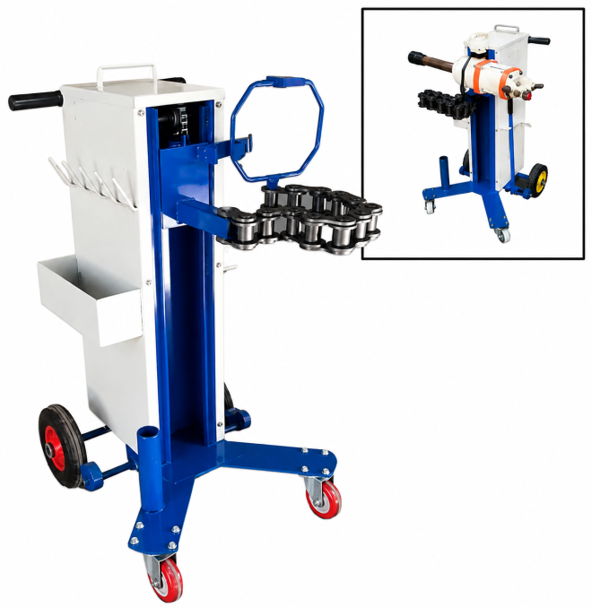 Xe Đẩy Giá Treo Đỡ Súng Siết Bulong Dạng Xích 2 Xe Đẩy Giá Treo Đỡ Súng Siết Bulong Dạng Xích