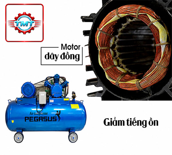 Máy Nén Khí Dây Đai PEGALION TM-V-1.05/12.5-500L|TMTC 3 may nen khi gara oto
