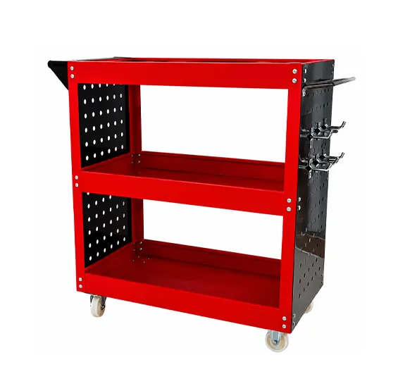Xe Đẩy Dụng Cụ 3 Tầng Có Giá Treo Dụng Cụ ZT-141|TMTC 4 xe day do nghe co moc treo dung cu tmtc