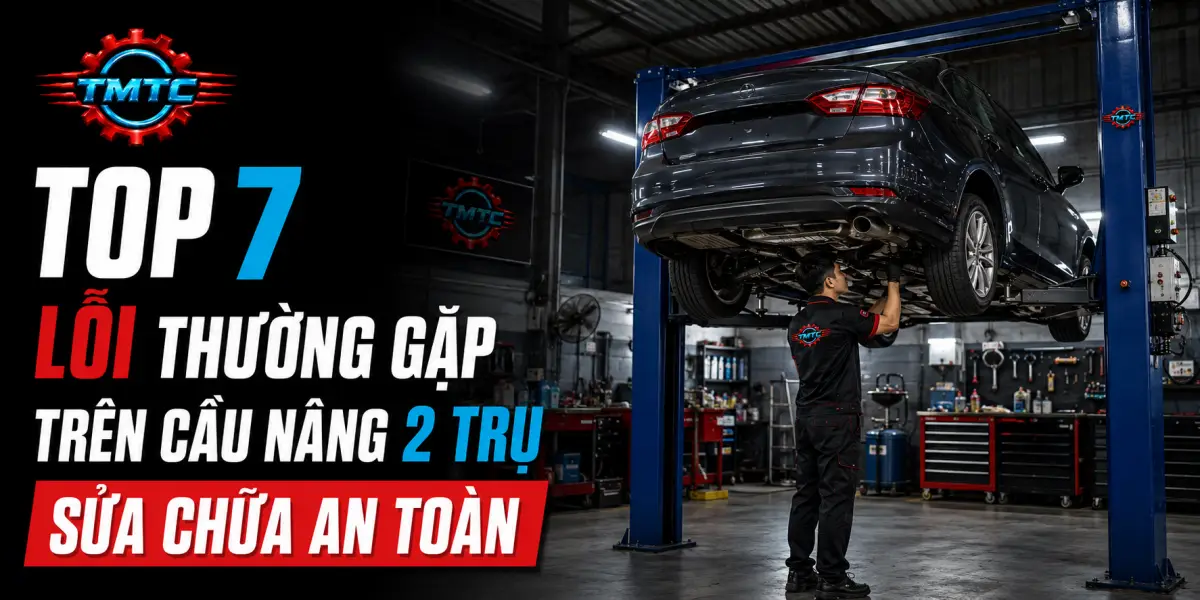 Top 7 Các Lỗi Thường Gặp Trên Cầu Nâng 2 Trụ Và Hướng Dẫn Sửa Chữa An Toàn