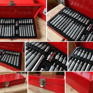 Bộ Tuýp Lục Giác Hoa Thị 40 Chi Tiết|TMTC 6 Bộ tuýp lục giác hoa thị 40 chi tiết