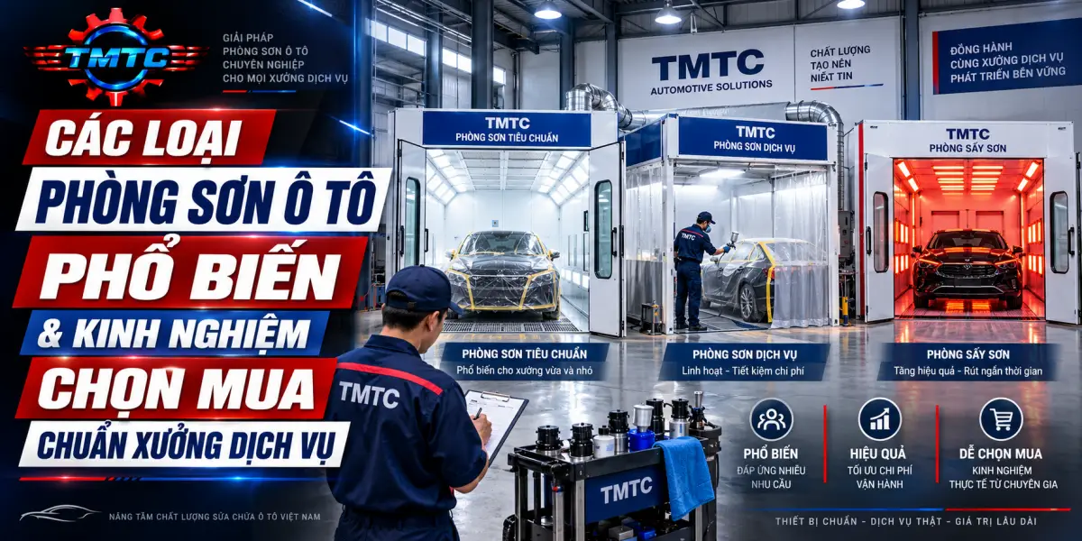 Các Loại Phòng Sơn Ô Tô Phổ Biến & Kinh Nghiệm Chọn Mua Chuẩn Xưởng Dịch Vụ