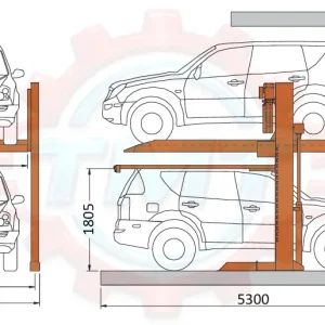 Cầu Nâng Đỗ Xe Hai Trụ Hydro-Park 1127|TMTC 7 Cầu nâng đỗ xe hai trụ Hydro-Park 1127