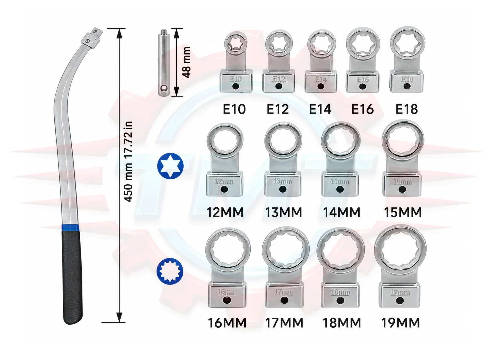 Dụng Cụ Tháo Ốc Khó 15 Chi Tiết|TMTC 10 Dụng cụ tháo ốc khó 15 chi tiết